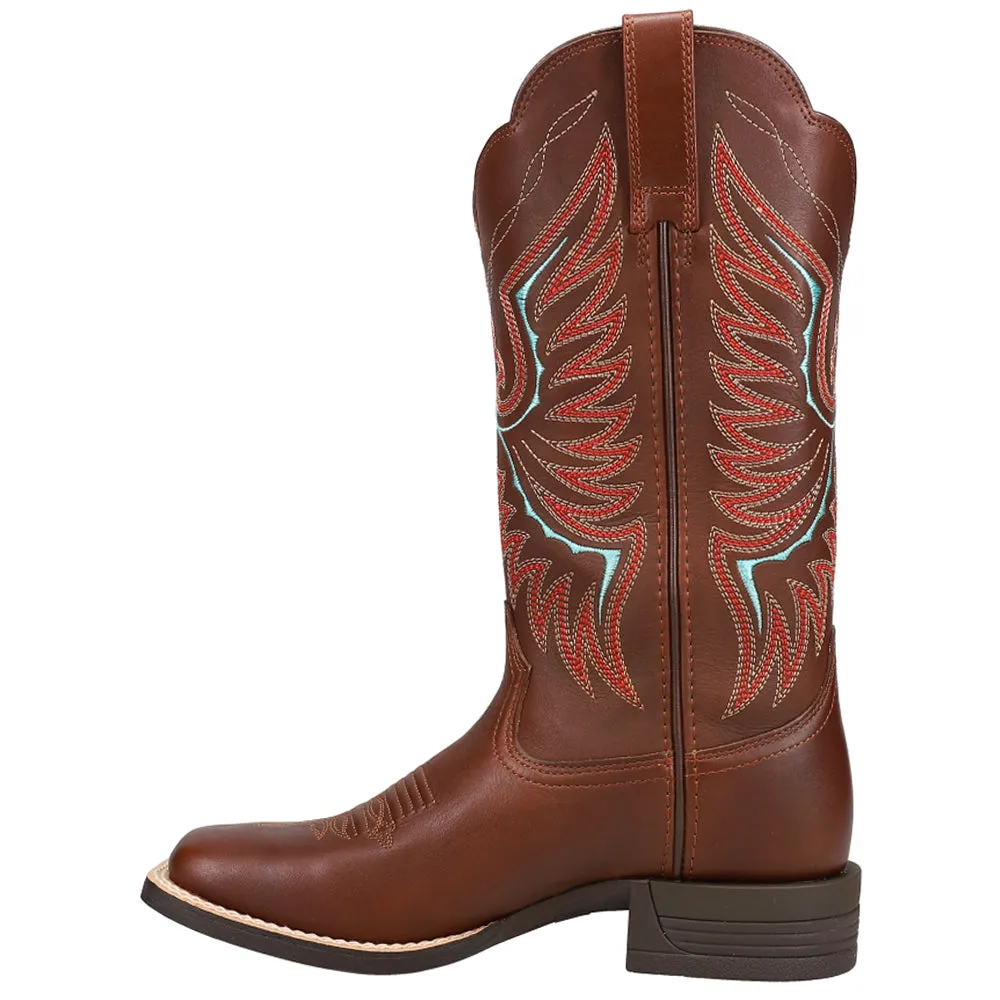 Rockdale Embroidered Square Toe Cowboy Boots