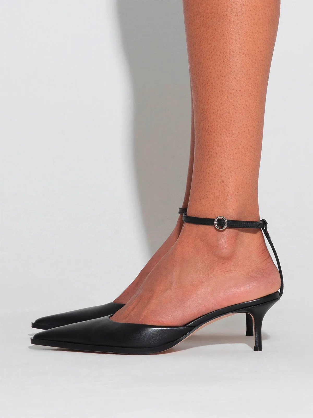 Sarina Leather Ankle-Strap Pumps