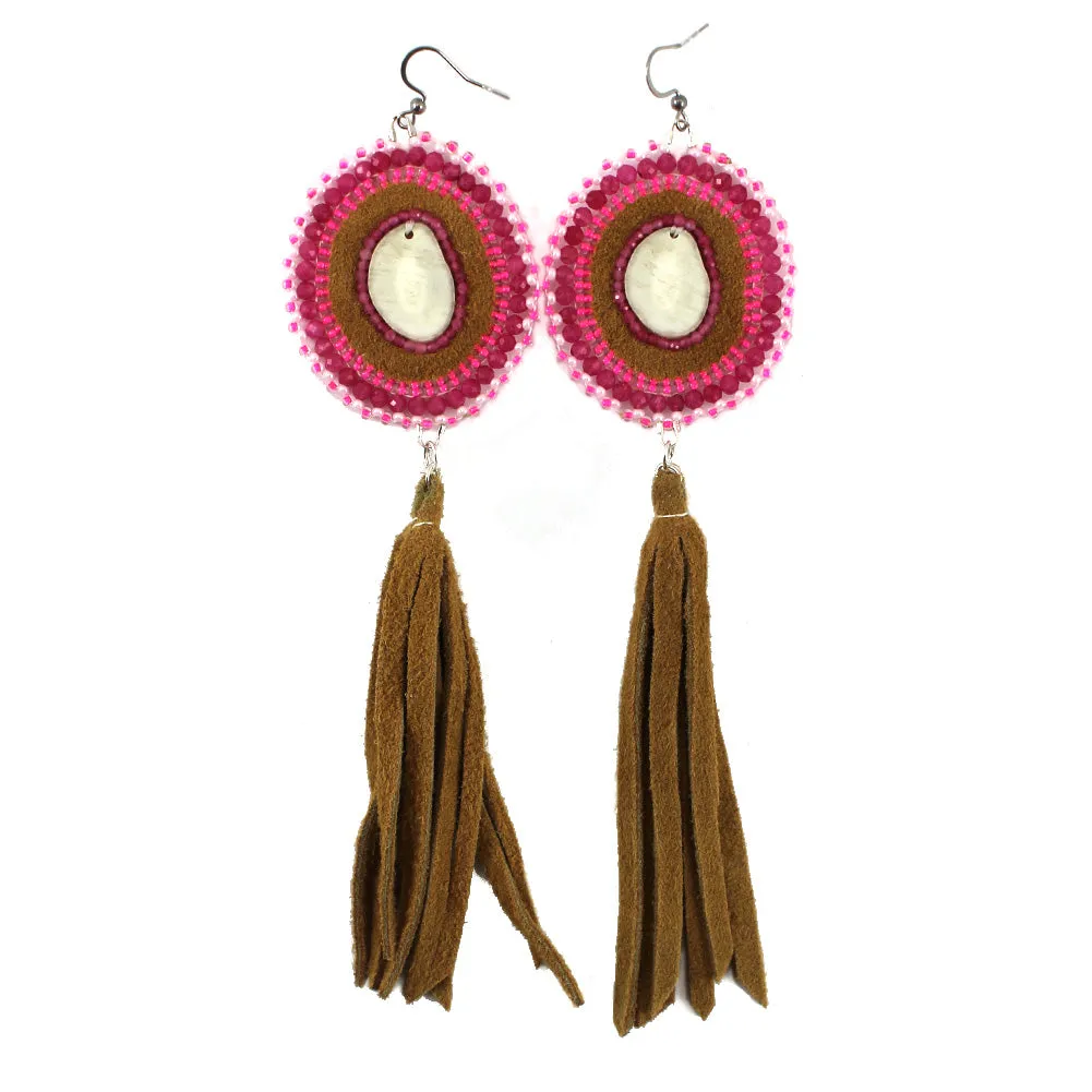 Shaina Wambululu Deer Antler Earrings