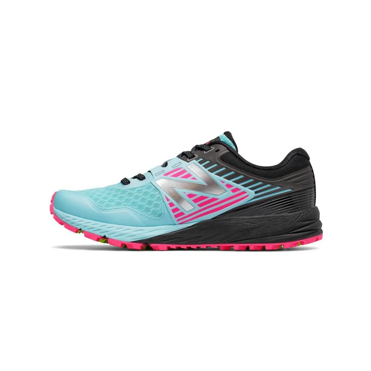 Shoe New Balance 910V4 Trail pink and blue Woman AW17