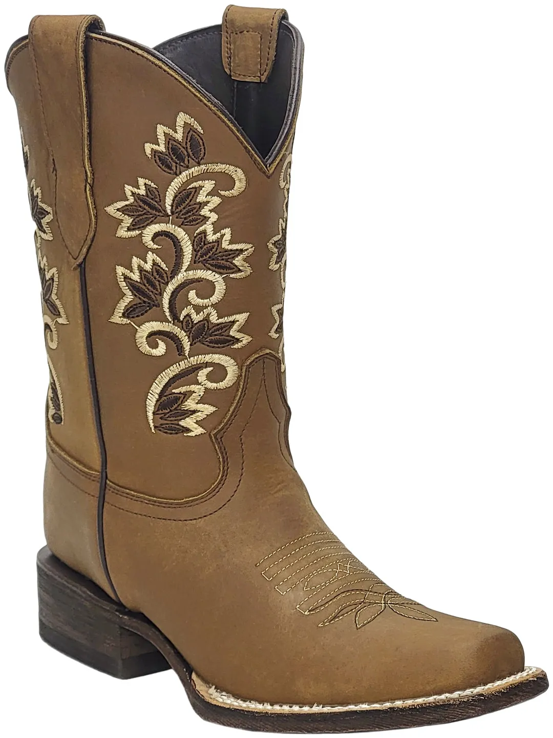 Silverton Amanda All Leather Square Toe Boots (Tobacco)