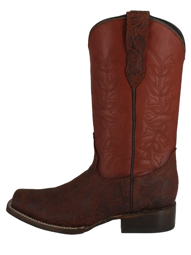 Silverton Andrea All Leather Square Toe Boots (Shedron)