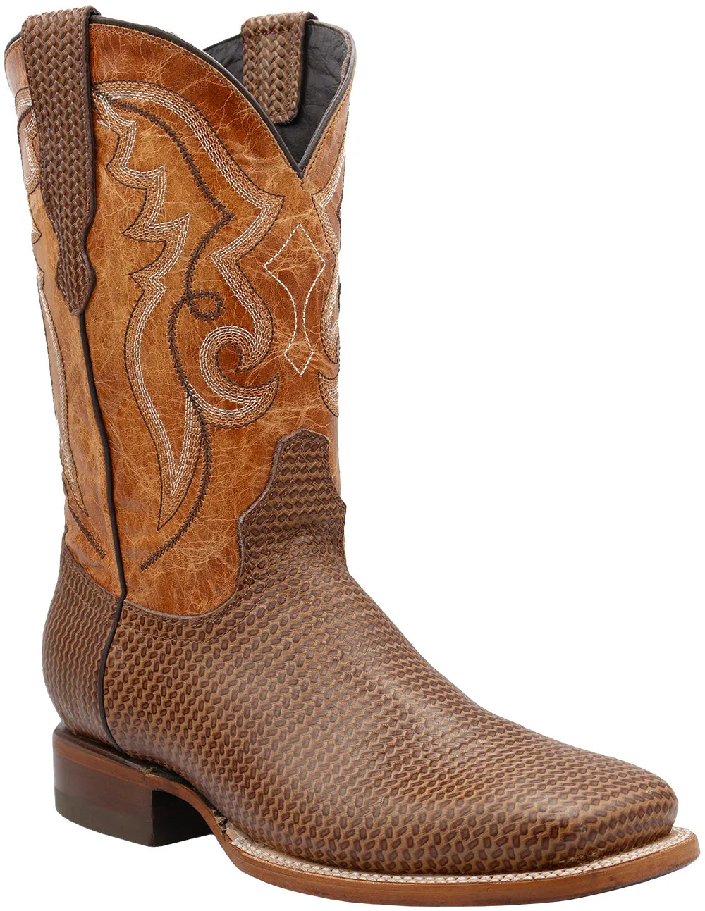 Silverton Arkansas All Leather Wide Square Toe Boots (Honey)