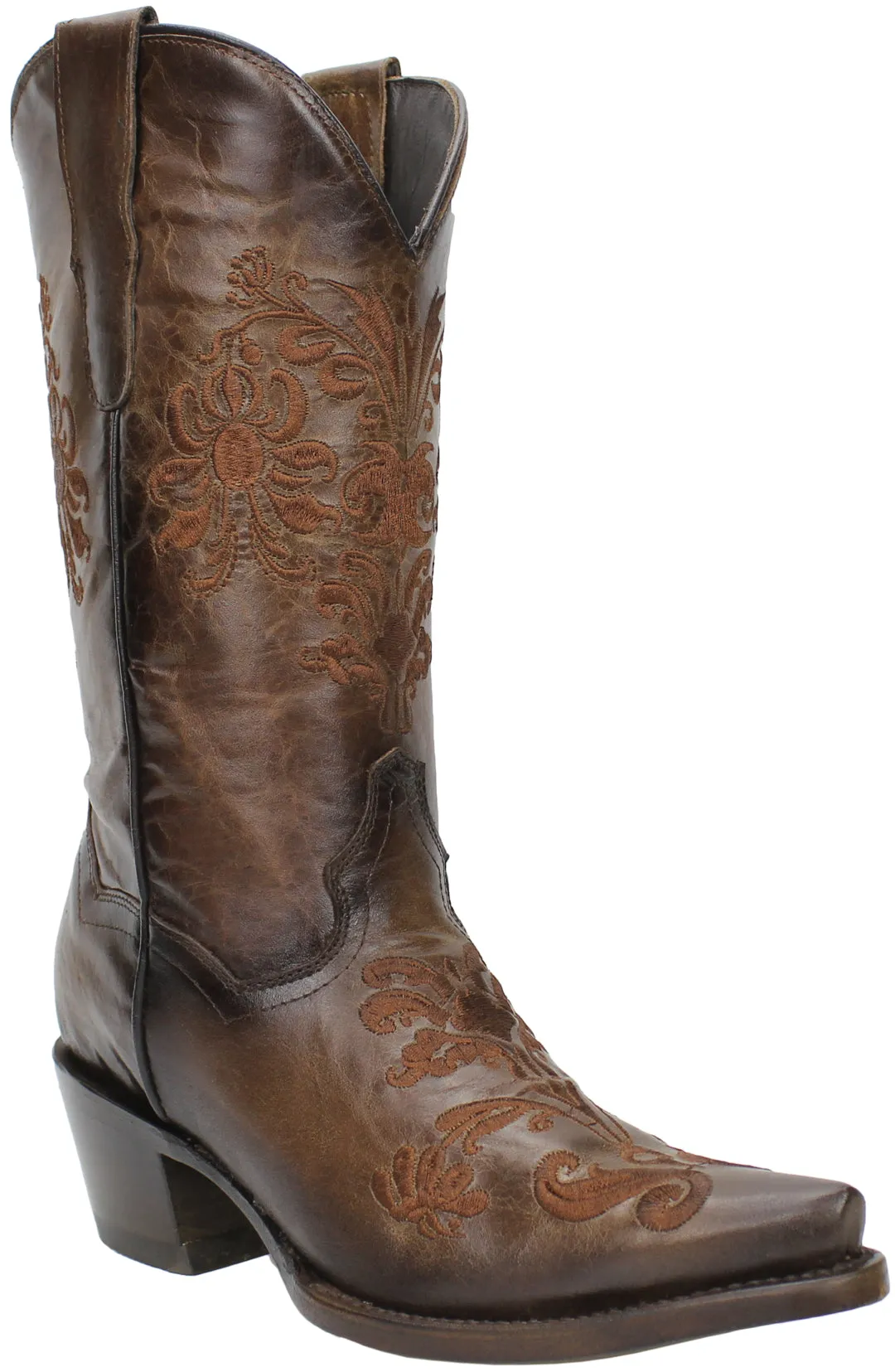 Silverton Barbara All Leather Snip Toe Boots (Tobacco)