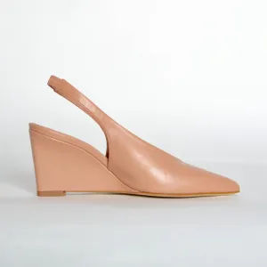 Slingback Pointy Toe Wedge Heel