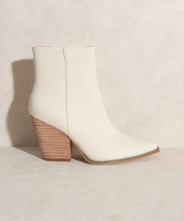 Sonia Western Ankle Booties // BROWN OR OFF WHITE