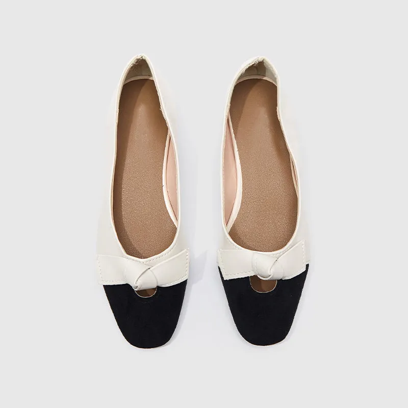 Square Toe Pumps Beige