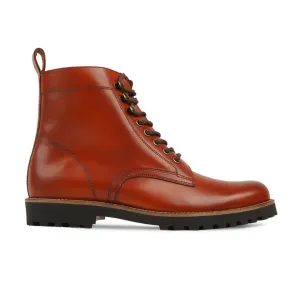 Telensti - Men's Orange Tan Calf Leather Boot