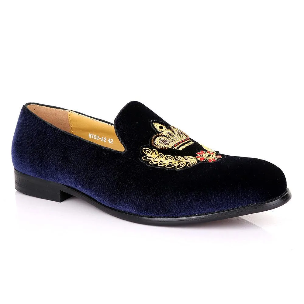 Terry Taylors Exotic Suede Crown Gold Shoe