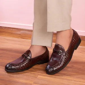 The Comme Brown Men's Leather Loafers Tresmode