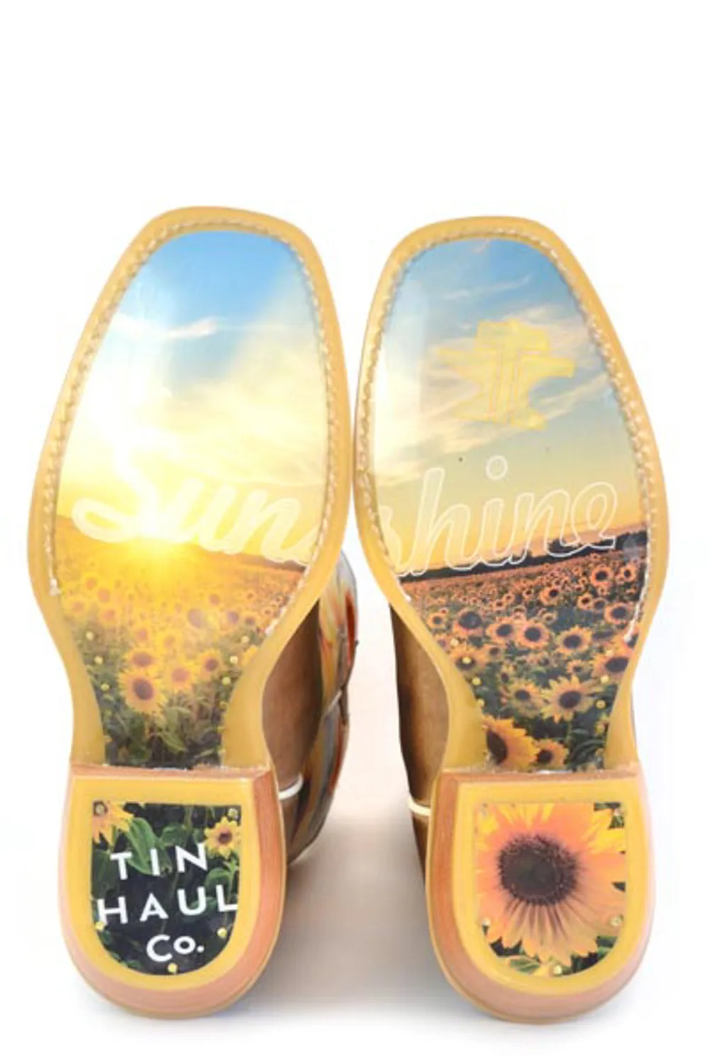 Tin Haul Womens Follow The Sun Tan Leather Cowboy Boots