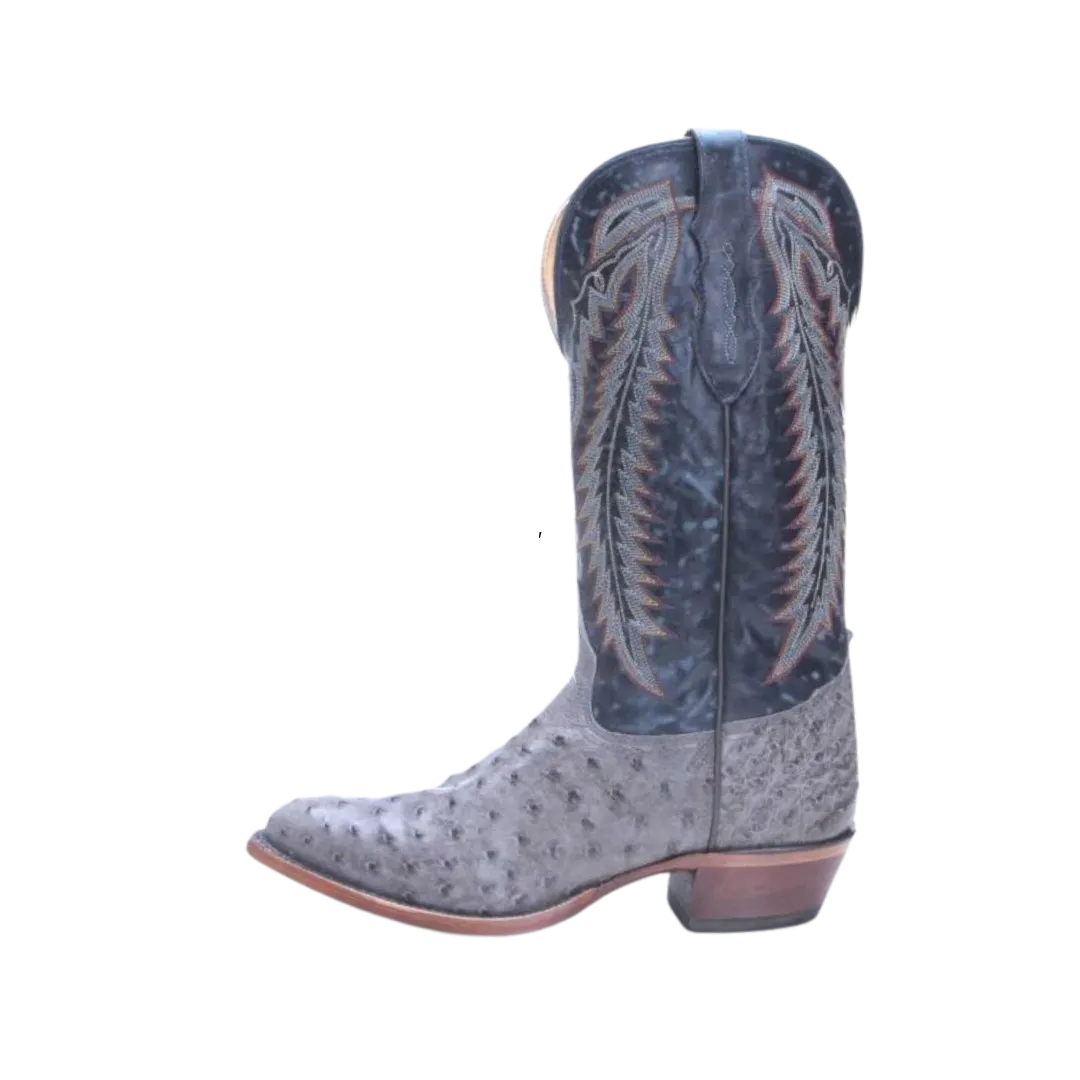 Tony Lama Men's Gray Full Quill Ostrich Boots