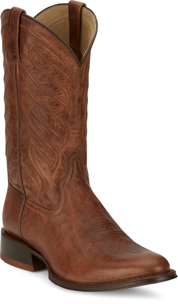 Tony Lama Men's RIch Mahogany Wide Round Toe Cowboy Boots