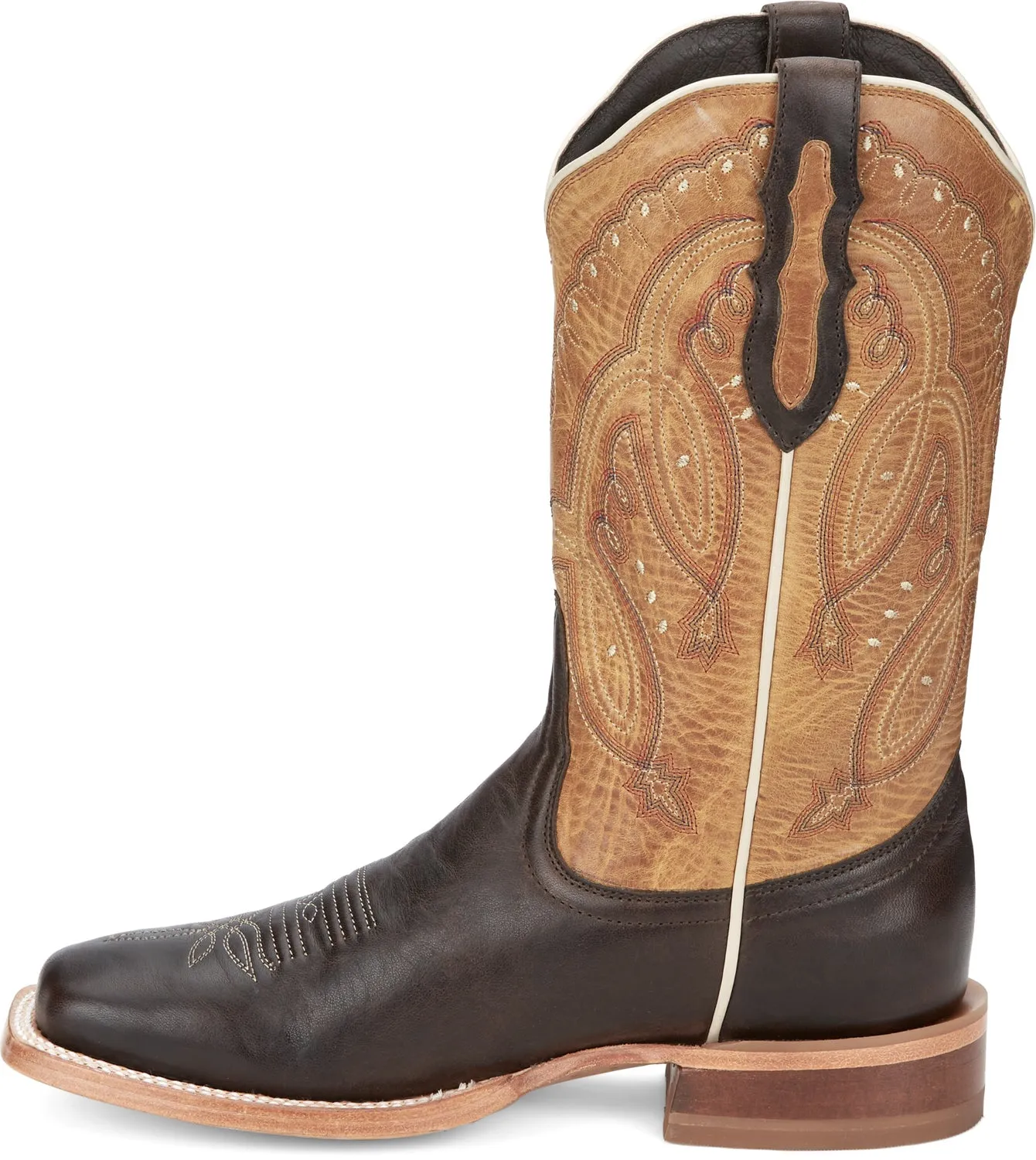 Tony Lama Womens Gabriella Espresso Leather Cowboy Boots