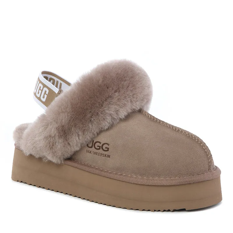 UGG Fluffy Strappy Platform Scuff