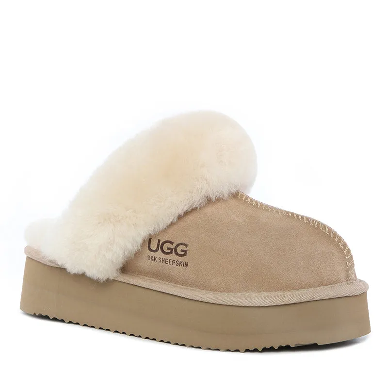 UGG Fluffy Strappy Platform Scuff