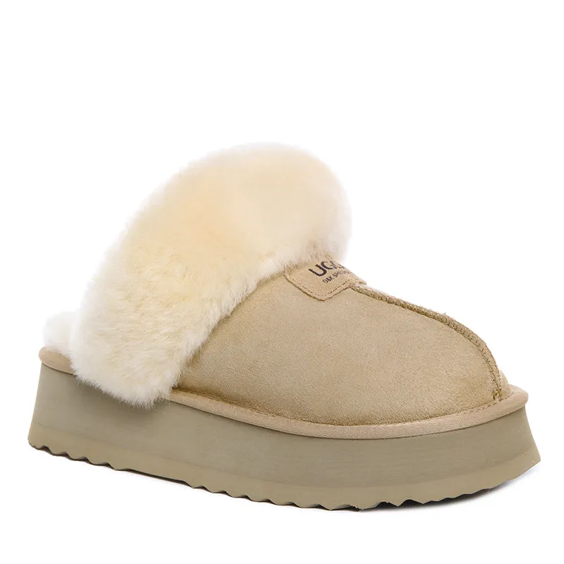 UGG Premium Detachable Fluffy Platform Scuff