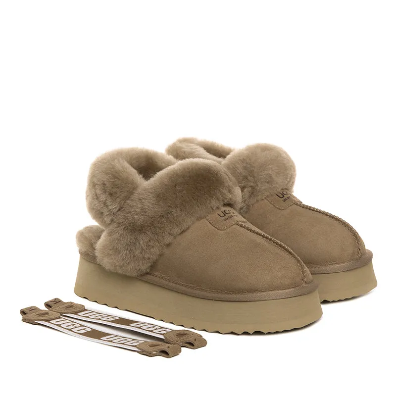 UGG Premium Detachable Fluffy Platform Scuff