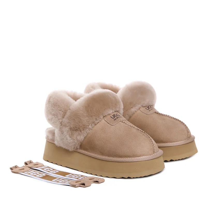 UGG Premium Detachable Fluffy Platform Scuff