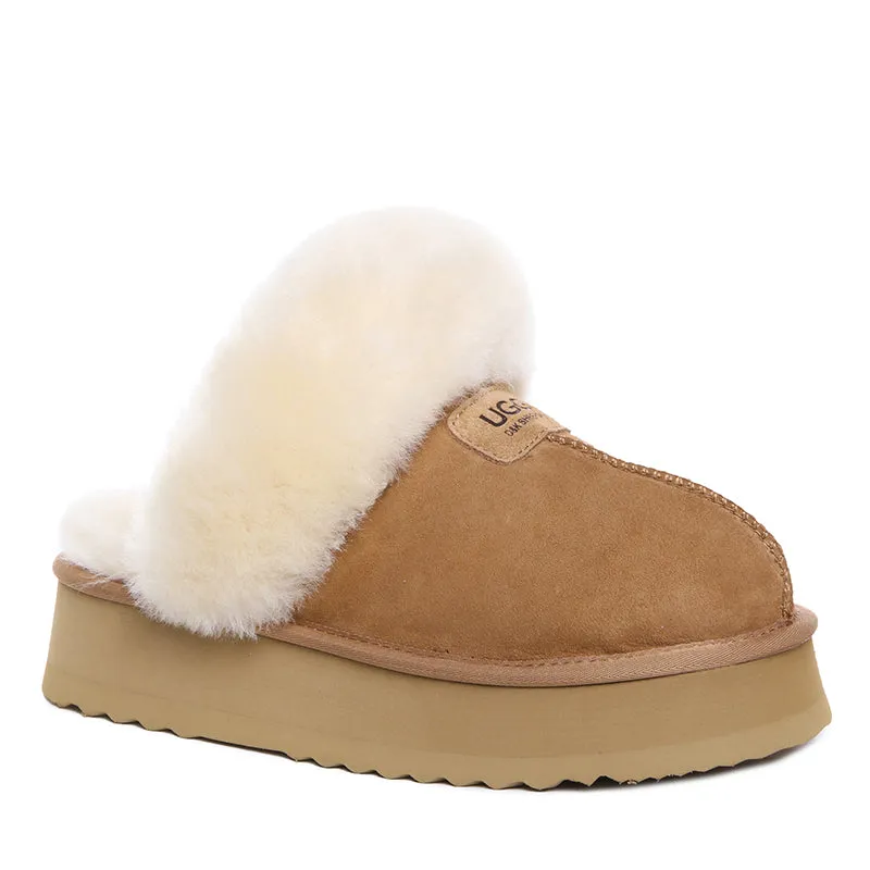 UGG Premium Detachable Fluffy Platform Scuff