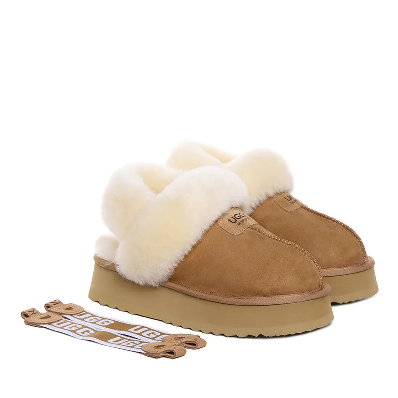 UGG Premium Detachable Fluffy Platform Scuff