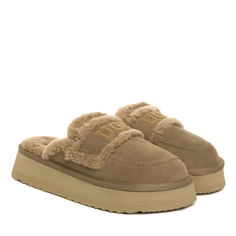 UGG Trisha Fluffy Platform Scuff