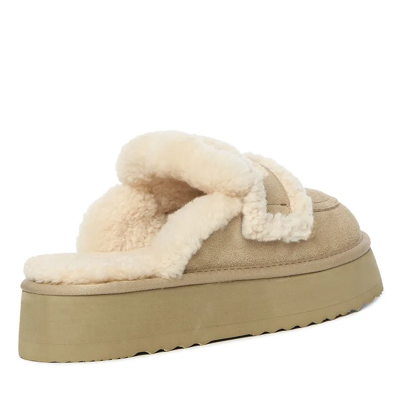 UGG Trisha Fluffy Platform Scuff