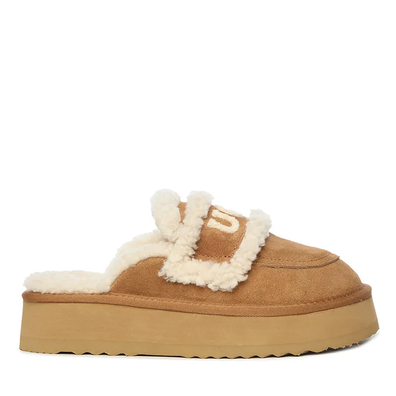 UGG Trisha Fluffy Platform Scuff