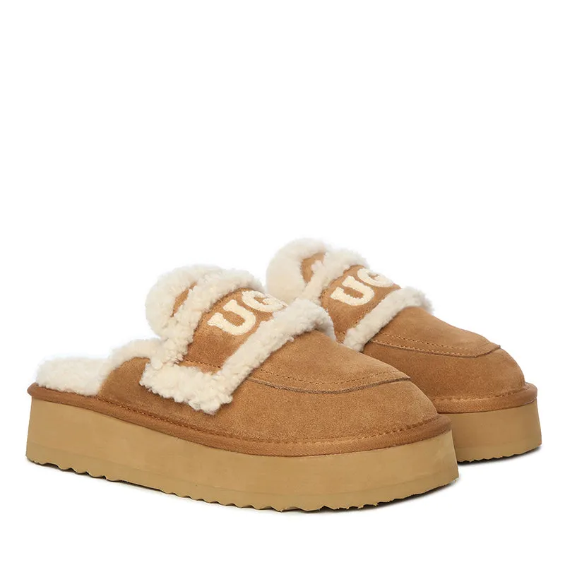 UGG Trisha Fluffy Platform Scuff