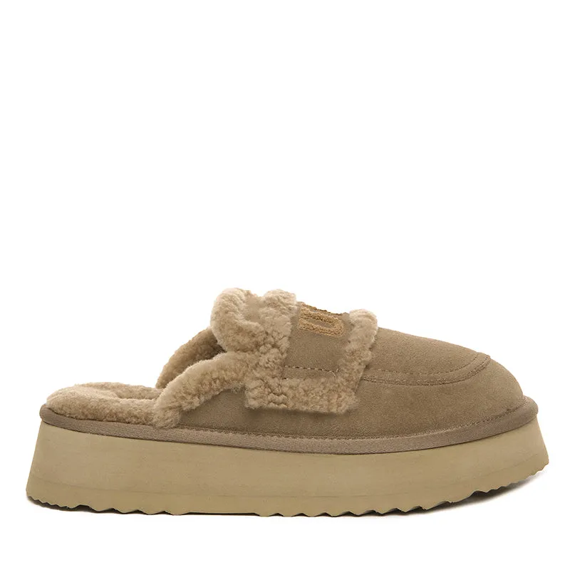 UGG Trisha Fluffy Platform Scuff