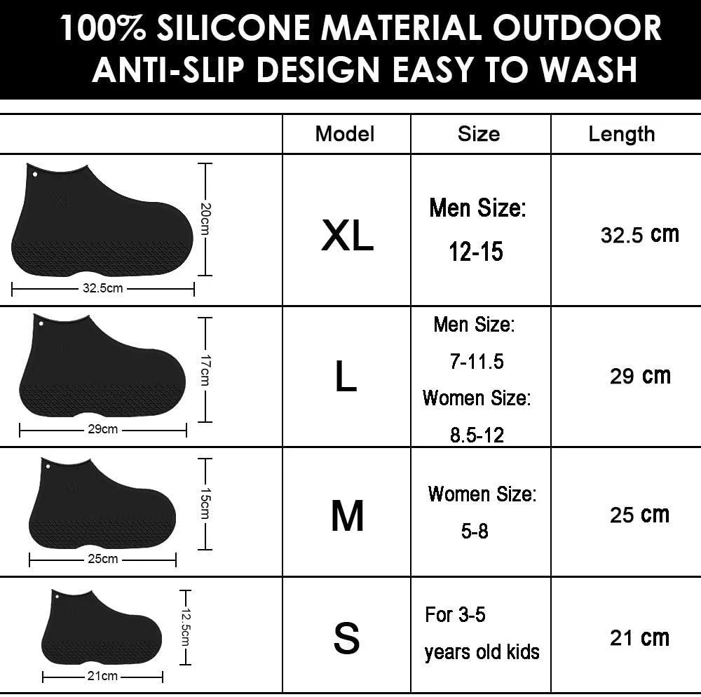 Ultra-Tech Rain Shoe Covers | Reusable Silicone Shoe Covers