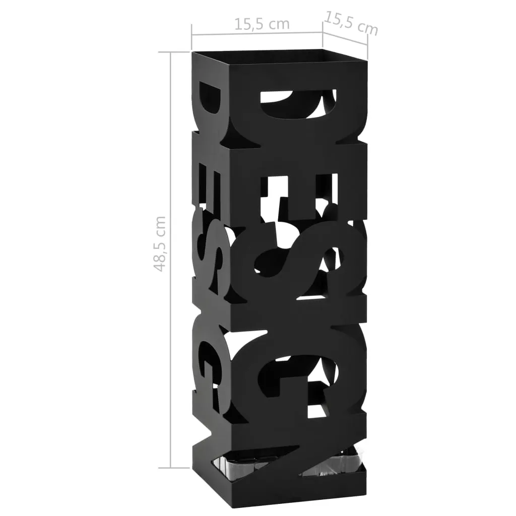 Umbrella Stand Design Steel Black