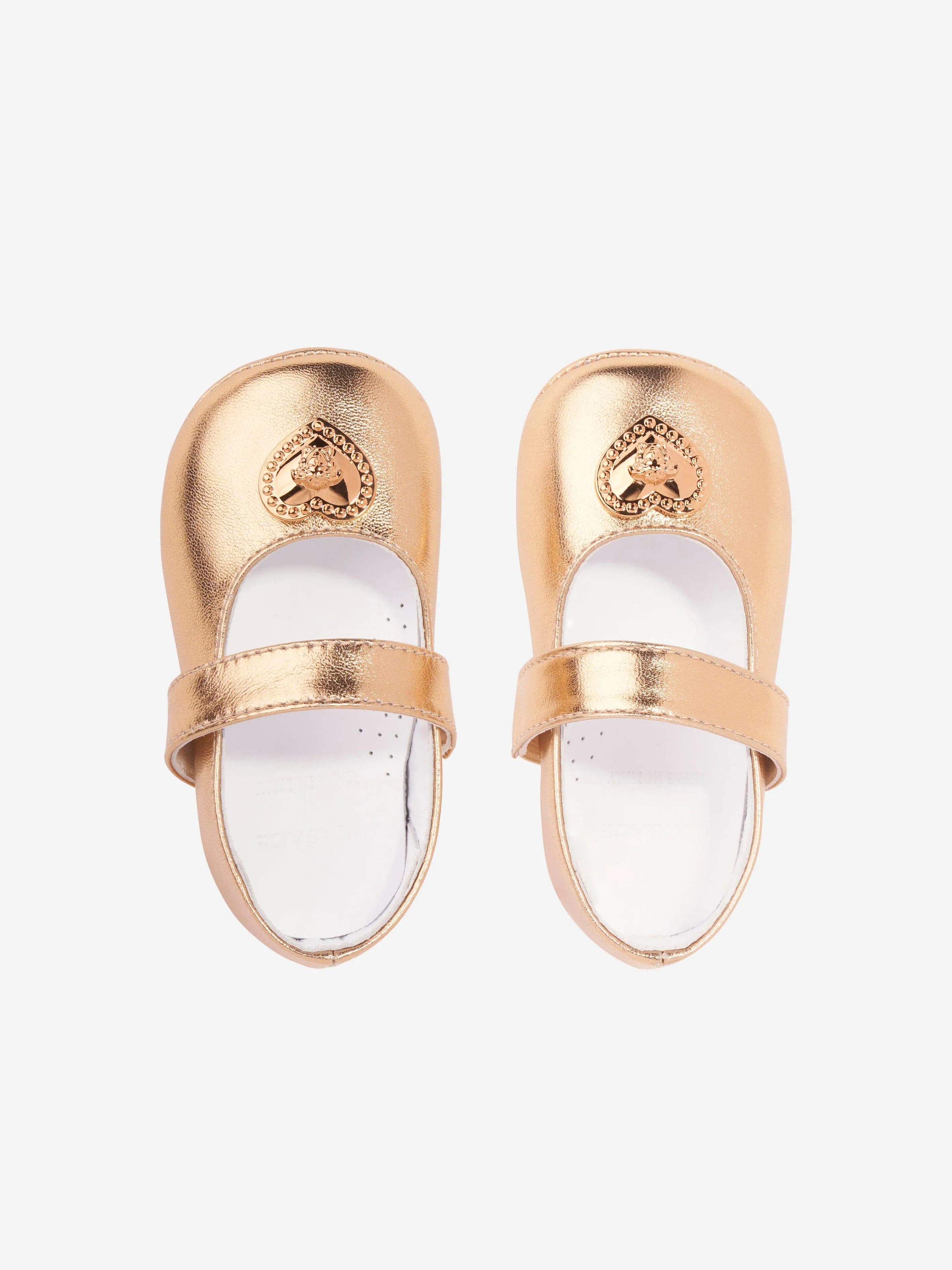 Versace Baby Girls Leather Shoes in Gold