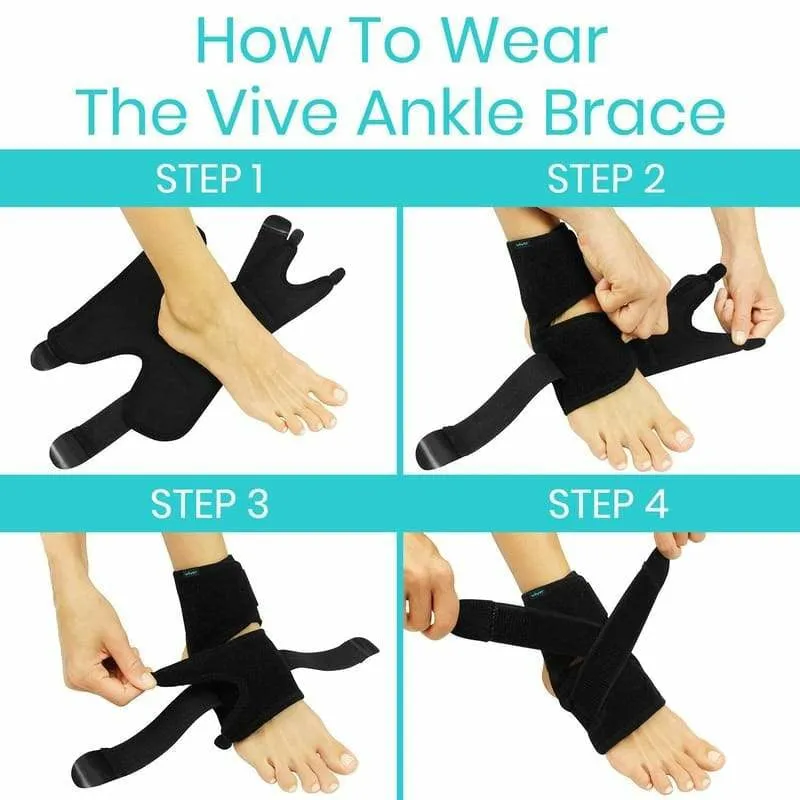 Vive Health Standard Ankle Brace - Black