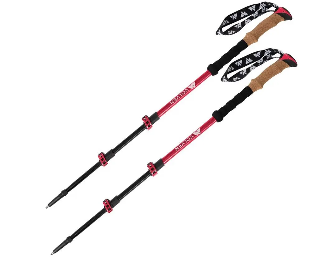 Volven Trekking Poles Adventure Cork Red