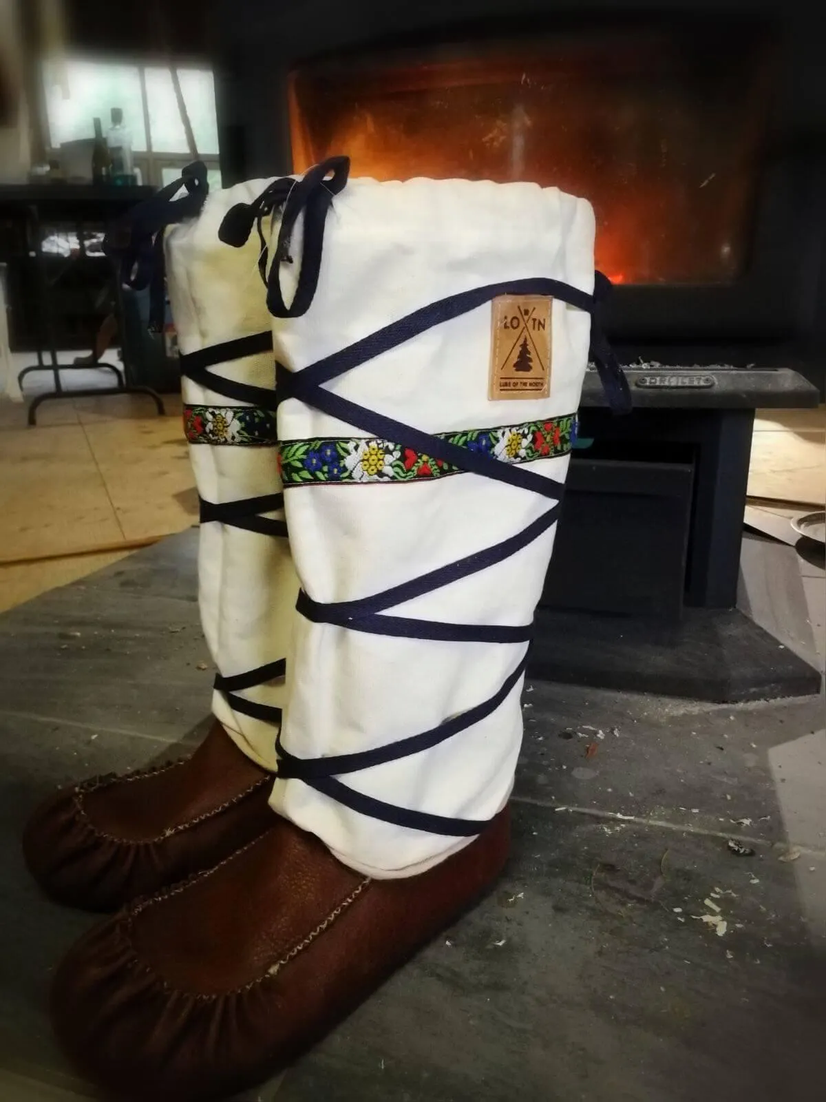 Winter Moccasins - DIY Kit          (Canvas Uppers)