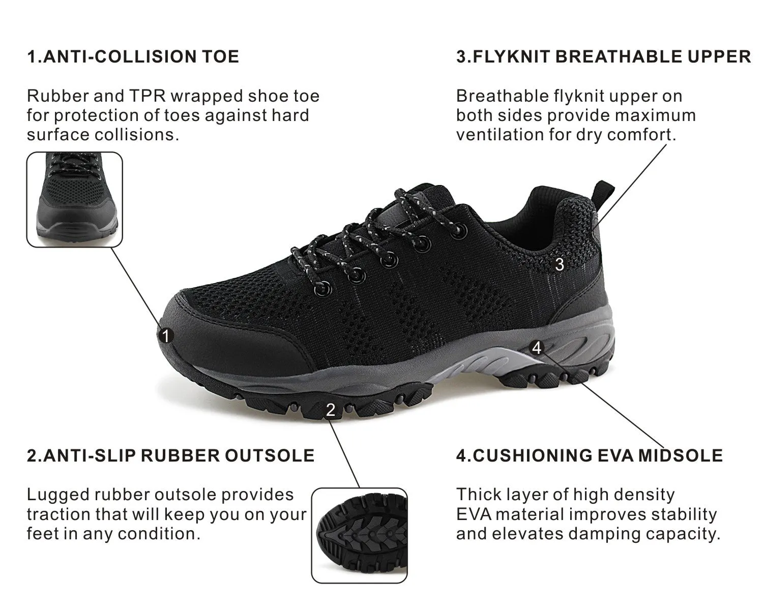 Women Knit Athletic Hiking Shoes