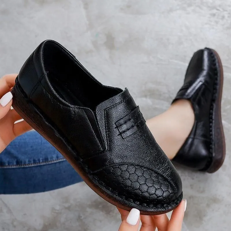 Women's Casual Shoes Fashion Leather Loafers Flats #555