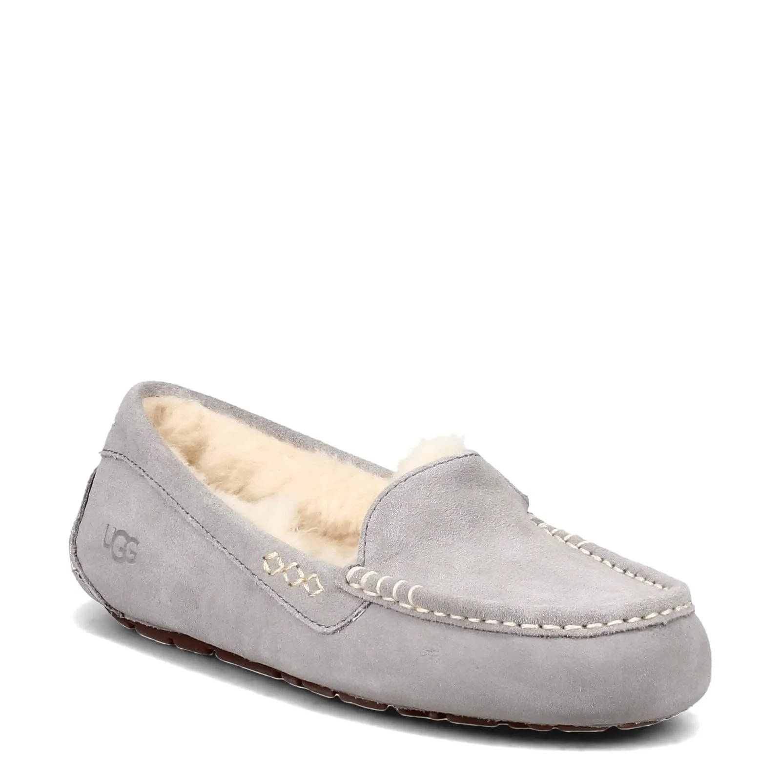 Women's Shoes UGG ANSLEY Indoor/Outdoor Moccasin Slippers 1106878 LIGHT GREY