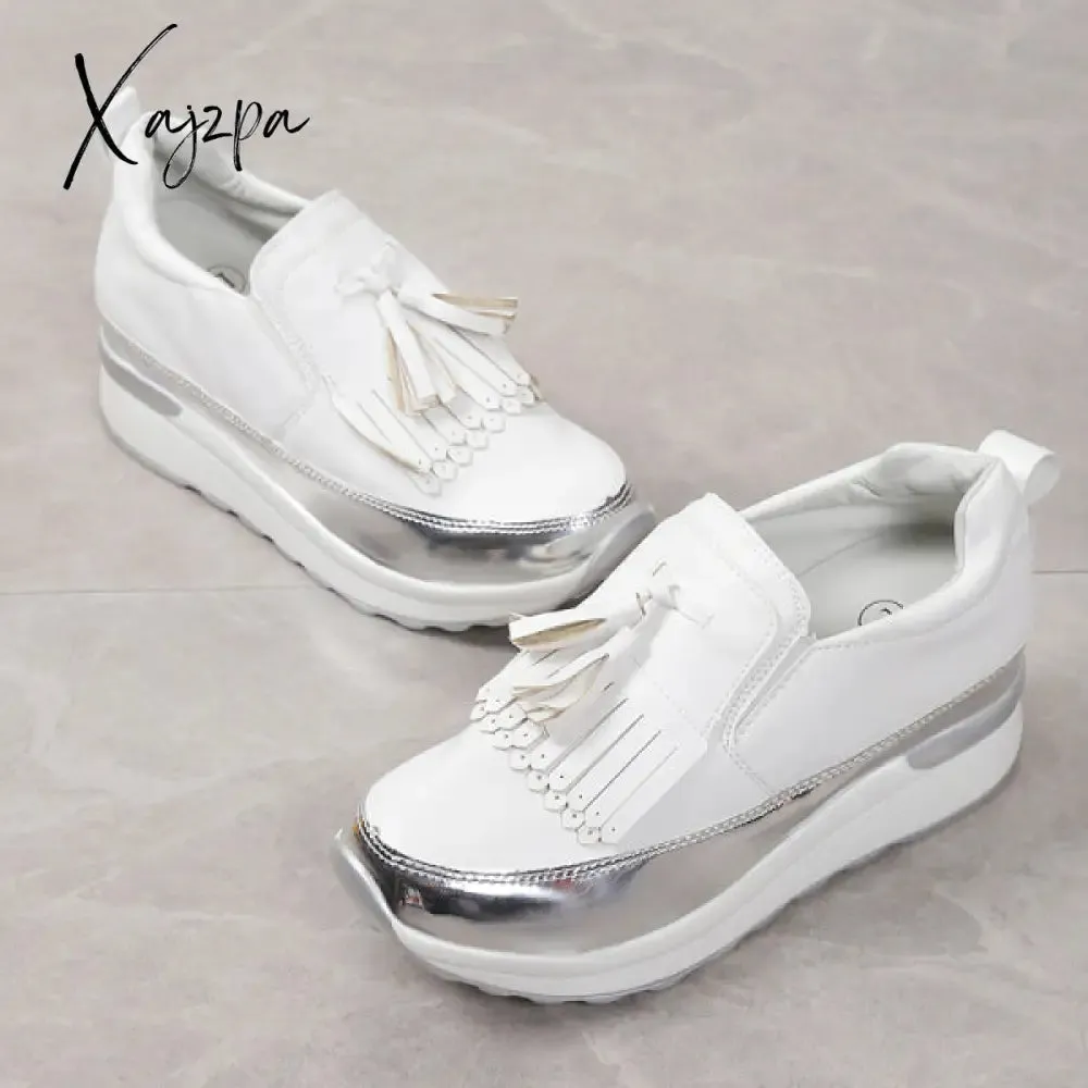 Xajzpa - Black Casual Sportswear Patchwork Contrast Round Comfortable Out Door Shoes