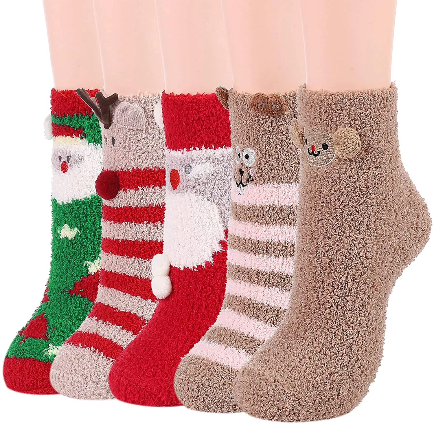 Zando Women Warm Super Soft Plush Slipper Sock Winter Fluffy Microfiber Crew Socks Casual Home Sleeping Fuzzy Cozy Sock