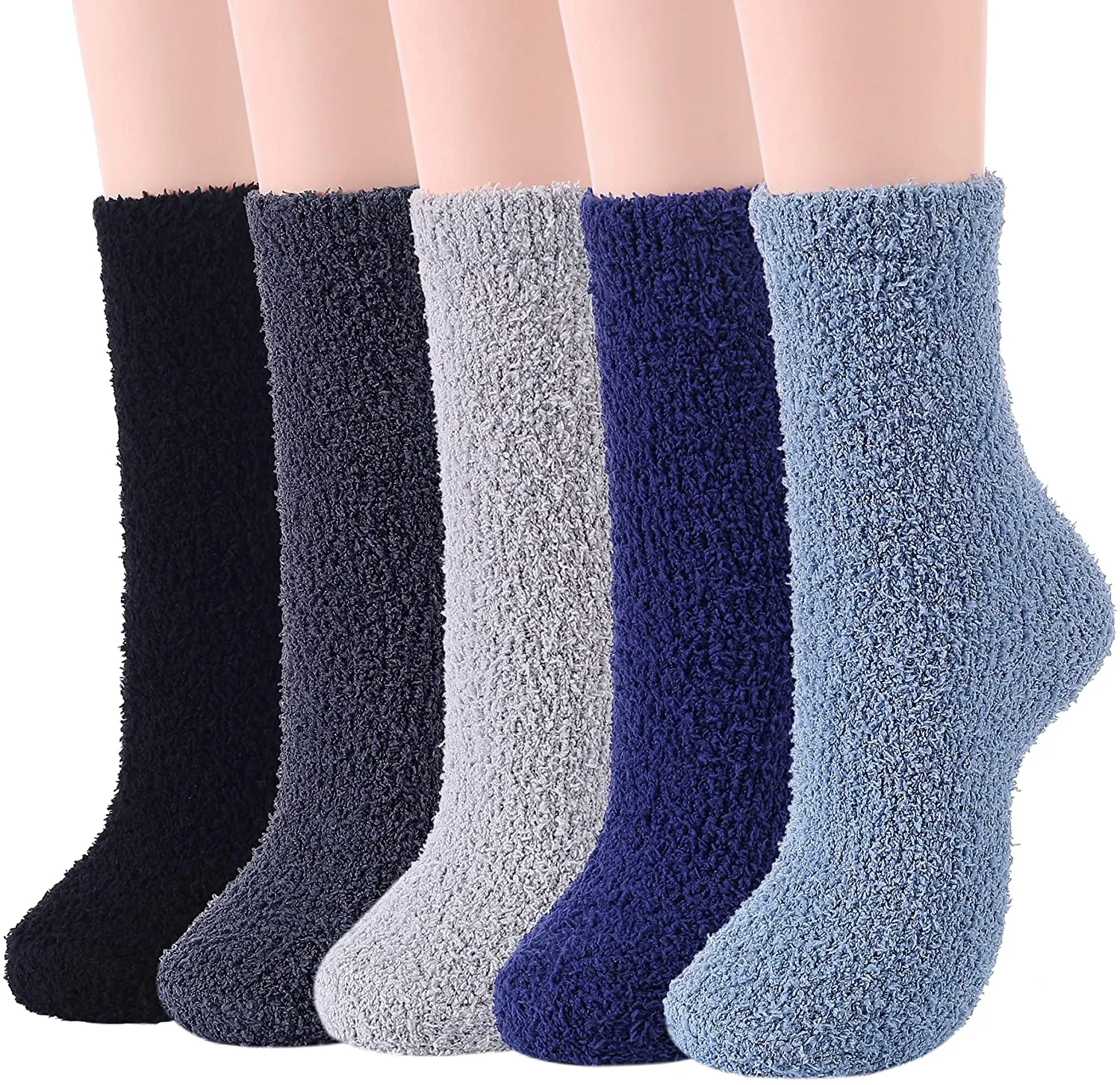 Zando Women Warm Super Soft Plush Slipper Sock Winter Fluffy Microfiber Crew Socks Casual Home Sleeping Fuzzy Cozy Sock